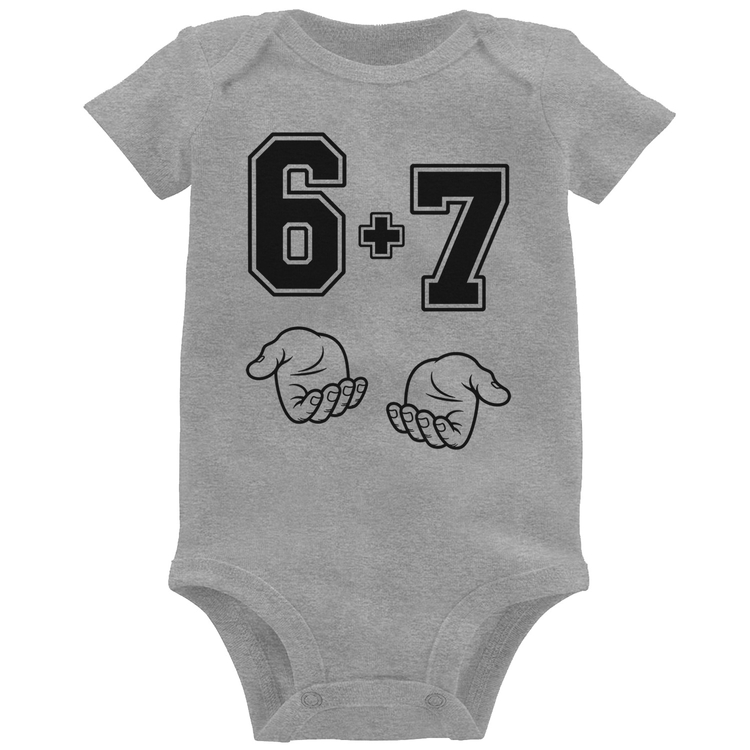Body Bebê 6 + 7 Six Seven PT 13 - Cinza