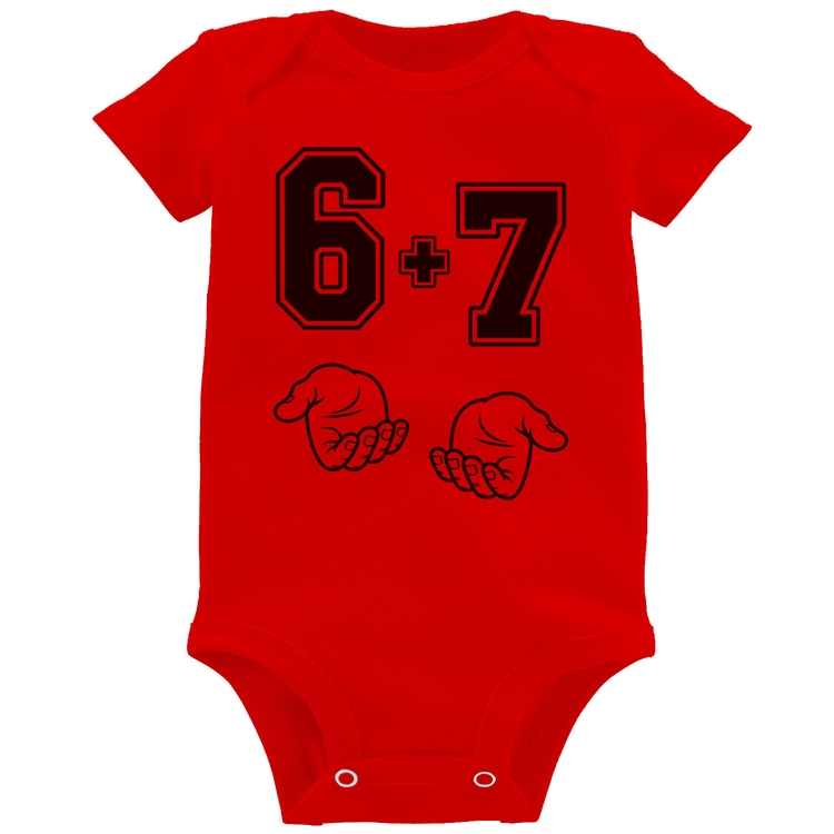 Body Bebê 6 + 7 Six Seven PT 13 - Vermelho