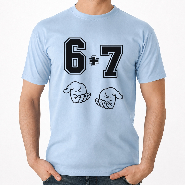 Camiseta Algodão 6 + 7 Six Seven PT 13 - Azul Bebê