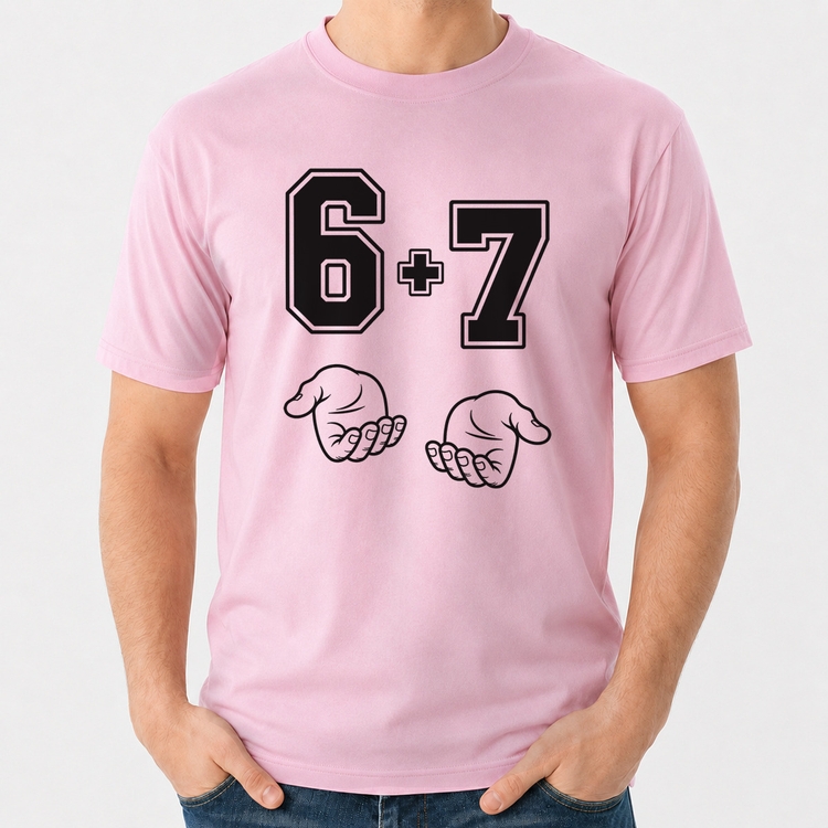 Camiseta Algodão 6 + 7 Six Seven PT 13 - Rosa Bebê