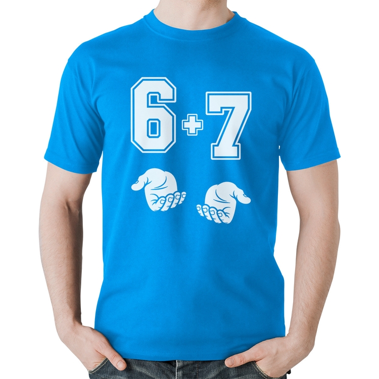 Camiseta Algodão 6 + 7 Six Seven PT 13 - Azul