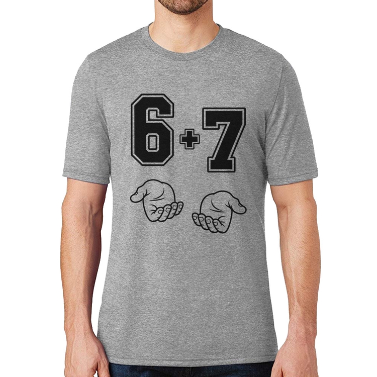 Camiseta 6 + 7 Six Seven PT 13 - Cinza