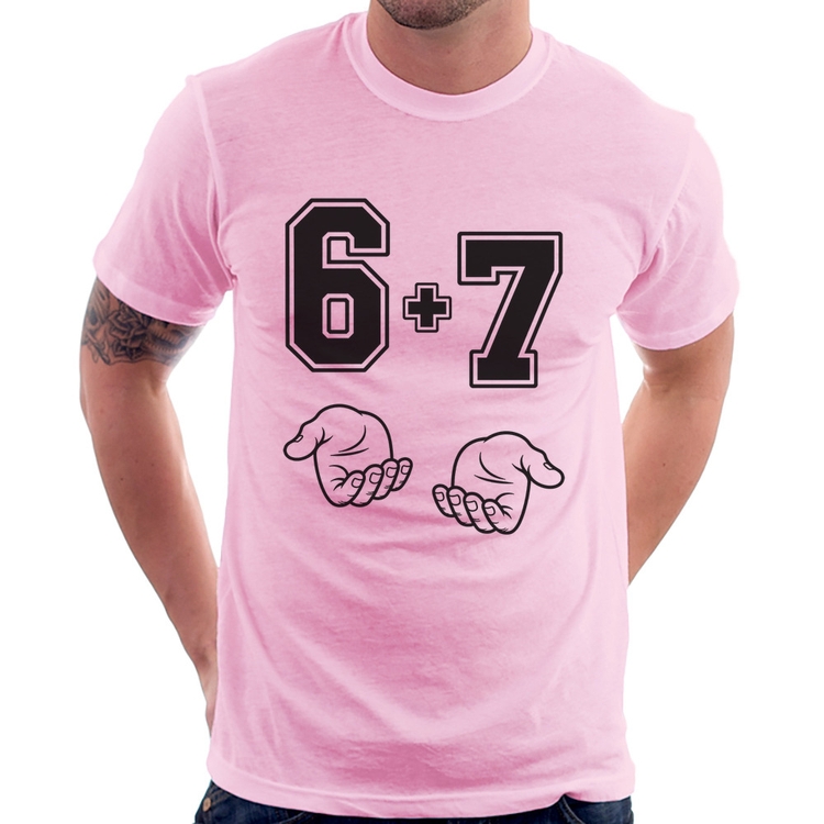 Camiseta 6 + 7 Six Seven PT 13 - Rosa Bebê