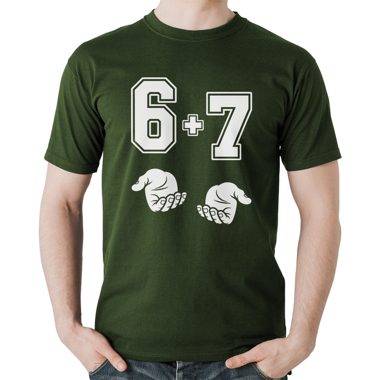 Camiseta Algodão 6 + 7 Six Seven PT 13 - Musgo
