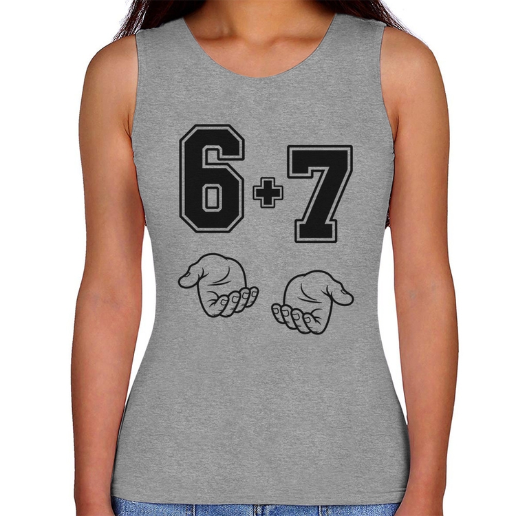 Regata Feminina 6 + 7 Six Seven PT 13 - Cinza