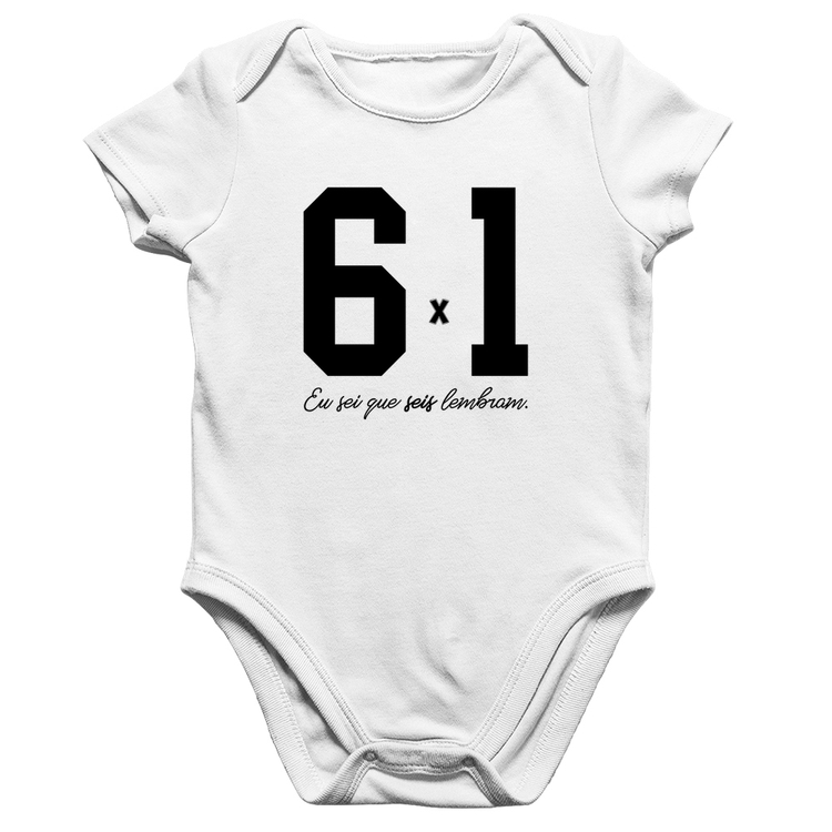 Body Bebê Algodão 6x1 - Branco