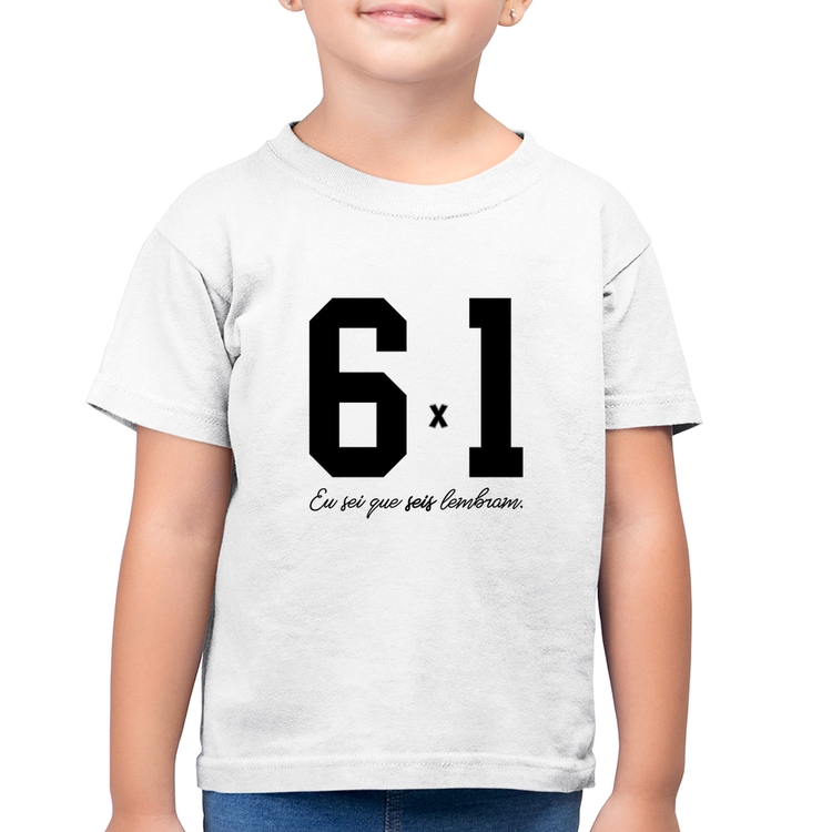 Camiseta Algodão Infantil 6x1 - Branca