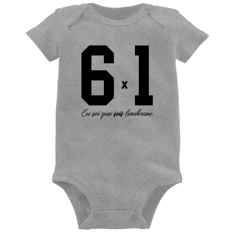 Body Bebê 6x1 - Cinza