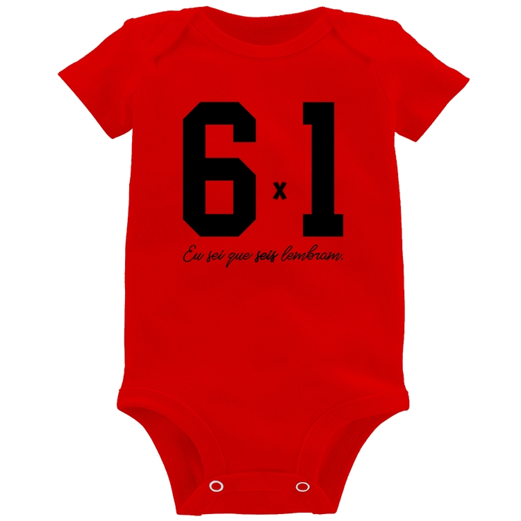 Body Bebê 6x1 - Vermelho