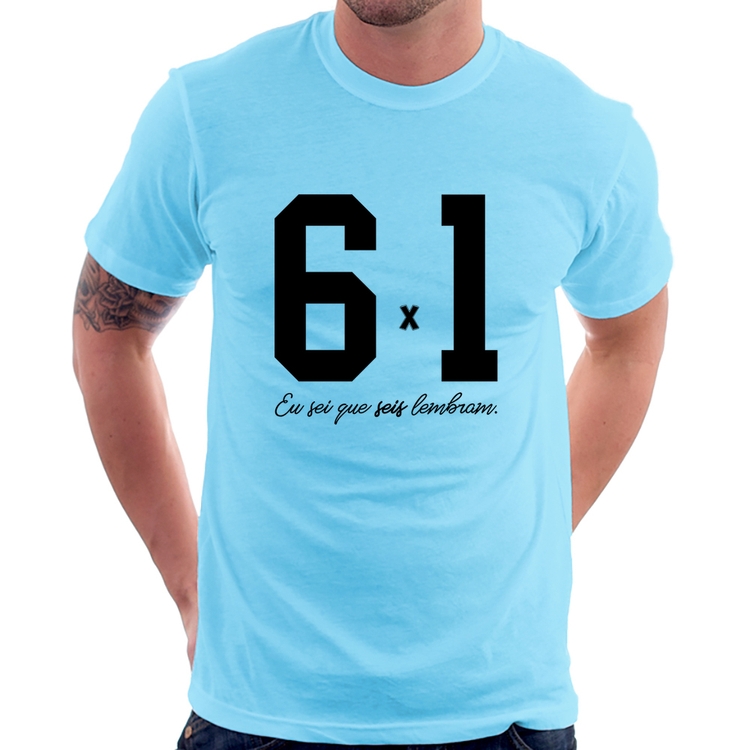 Camiseta 6x1 - Azul Bebê
