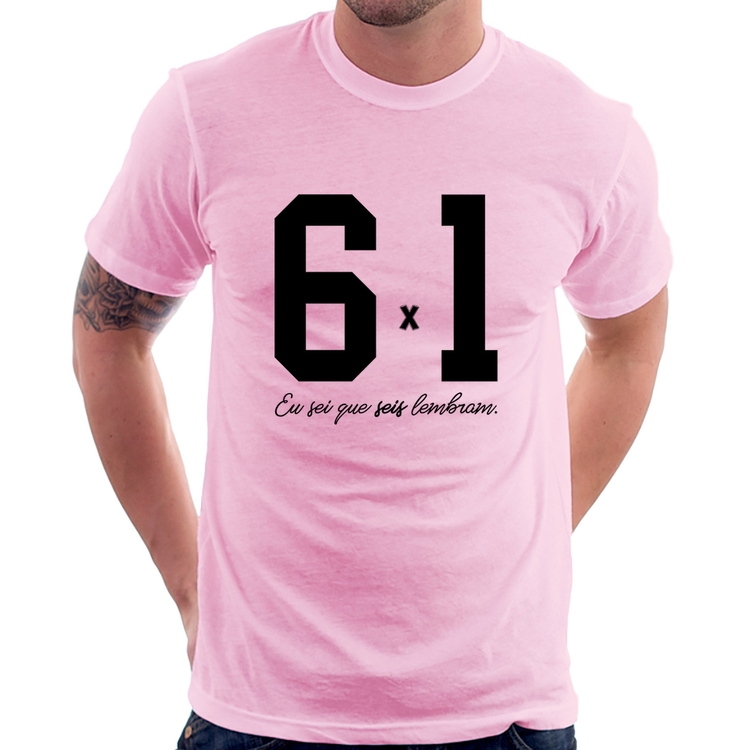 Camiseta 6x1 - Rosa Bebê