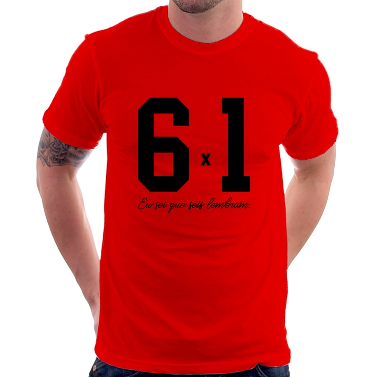 Camiseta 6x1 - Vermelha