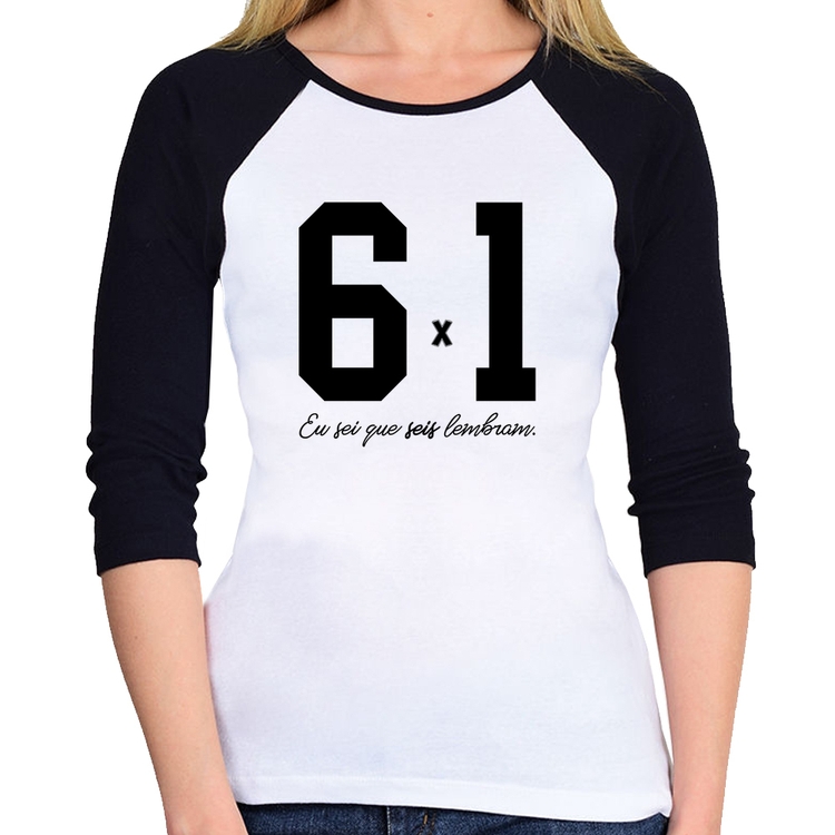 Baby Look Raglan 6x1 Manga 3/4