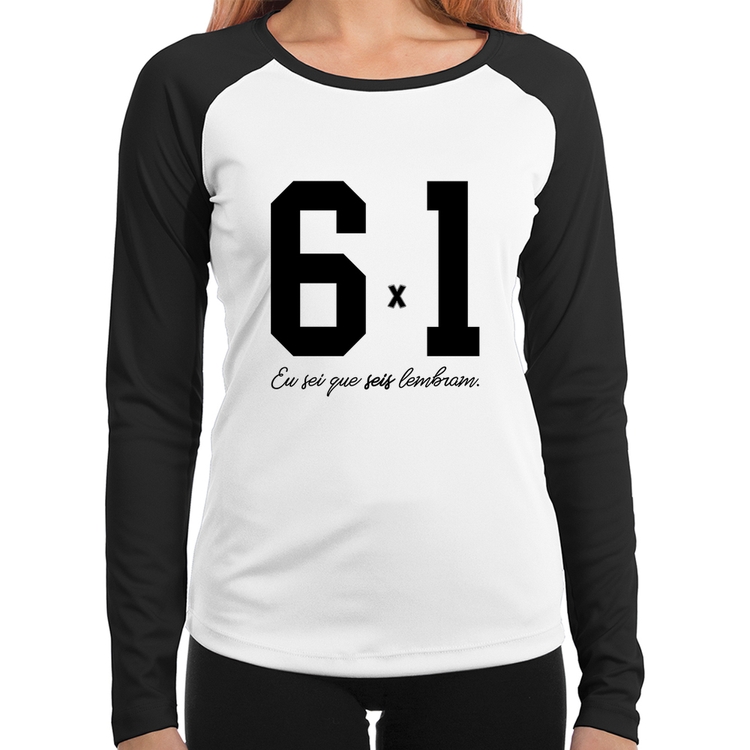 Baby Look Raglan 6x1 Manga Longa