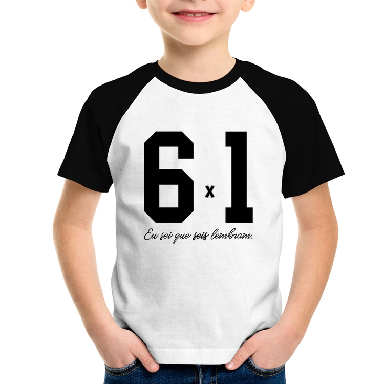 Camiseta Raglan Infantil 6x1