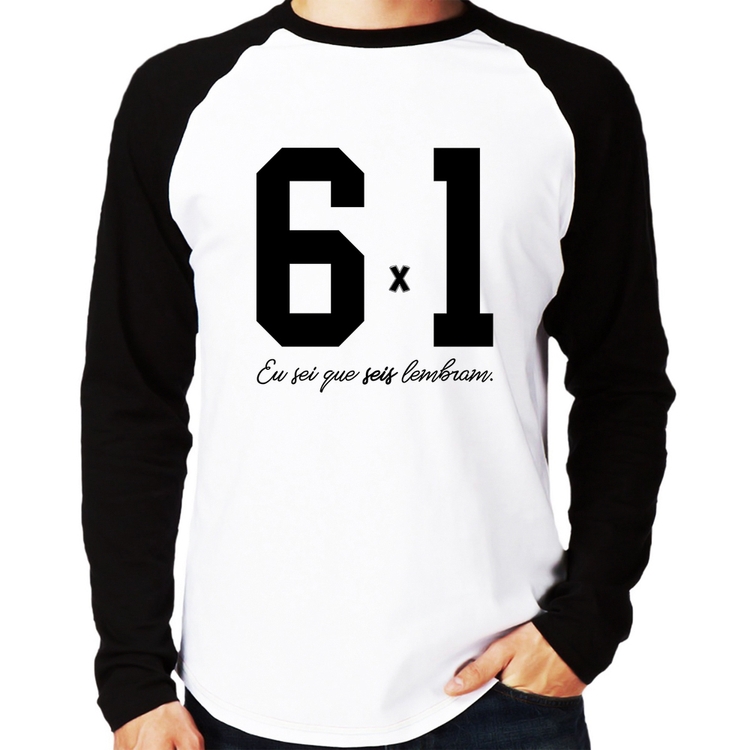 Camiseta Raglan 6x1 Manga Longa