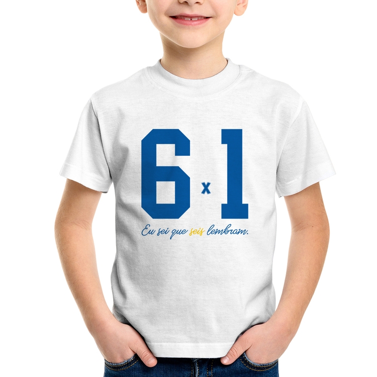 Camiseta Infantil 6x1 Eu sei que seis lembram