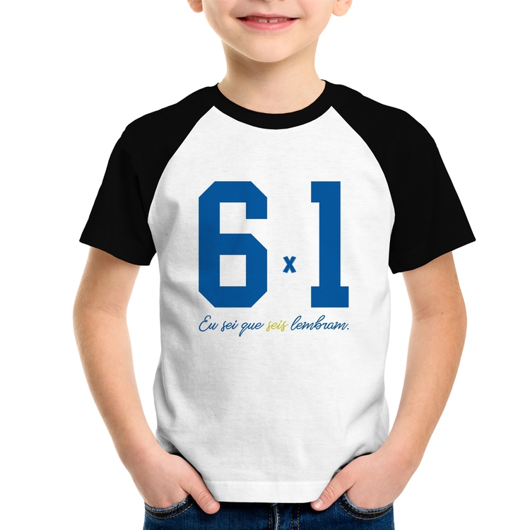 Camiseta Raglan Infantil 6x1 Eu sei que seis lembram
