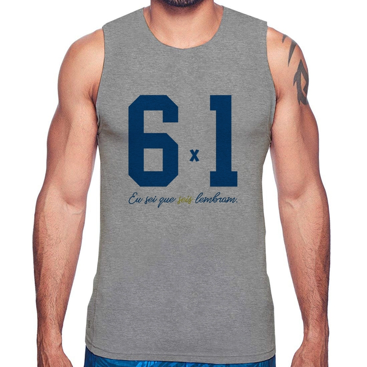Regata 6x1 Eu sei que seis lembram - Cinza