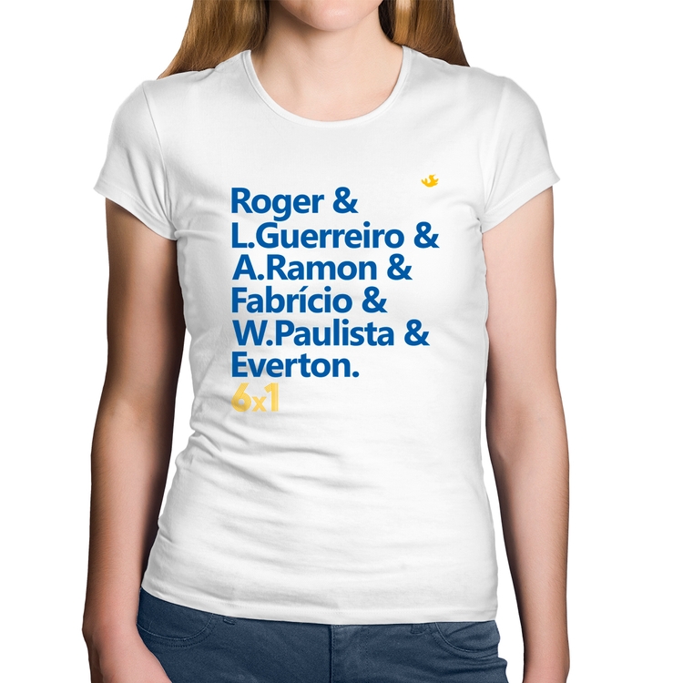 Baby Look Algodão 6x1 Gols - Branca