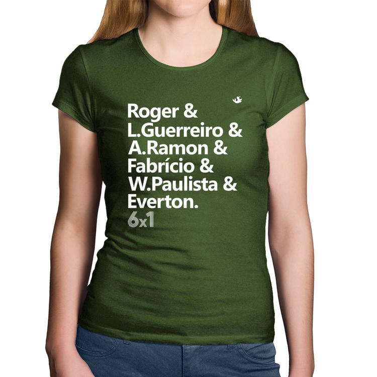 Baby Look Algodão 6x1 Gols - Musgo