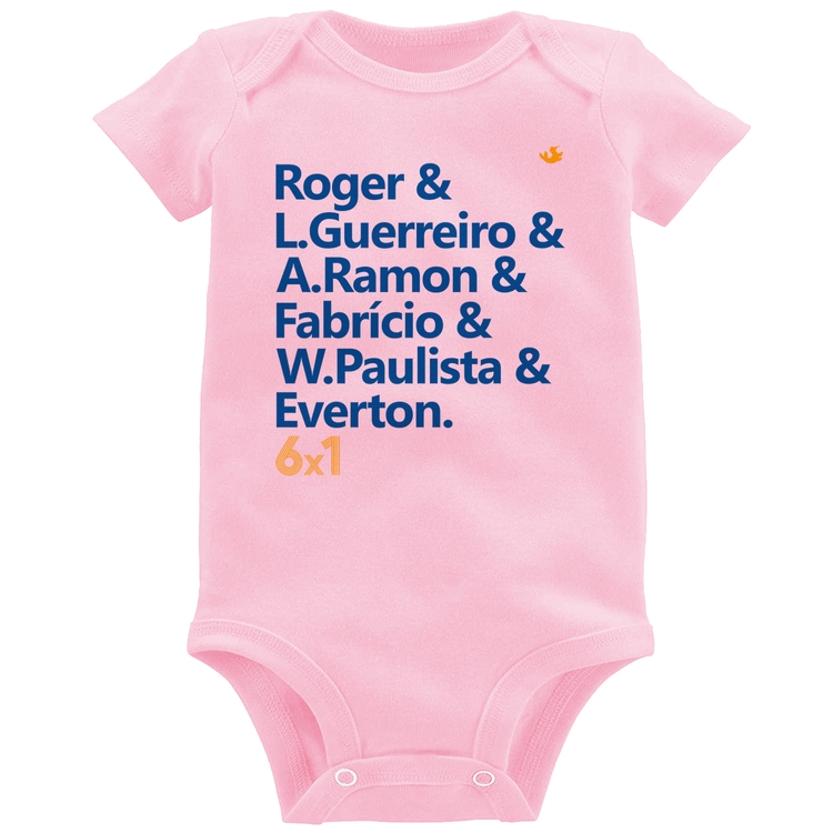 Body Bebê 6x1 Gols - Rosa Bebê