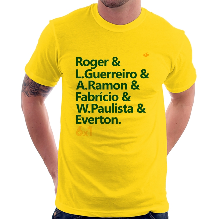 Camiseta 6x1 Gols - Amarela