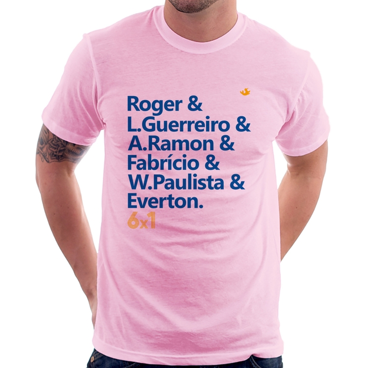 Camiseta 6x1 Gols - Rosa Bebê