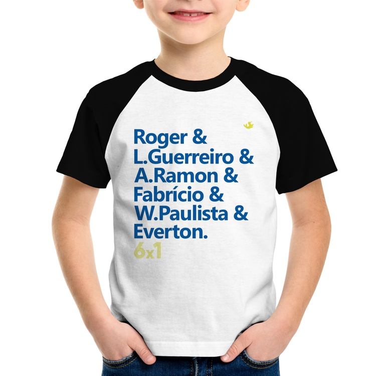 Camiseta Raglan Infantil 6x1 Gols