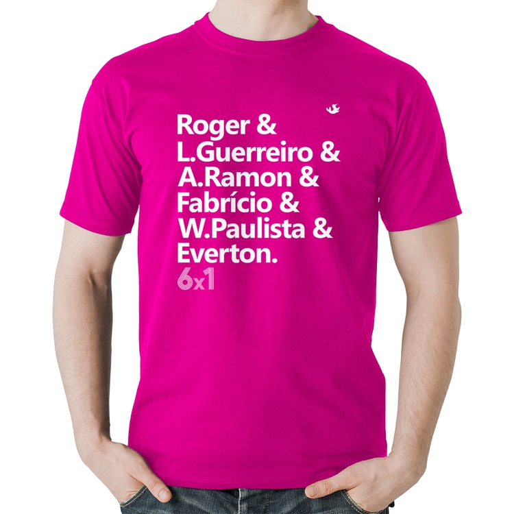 Camiseta Algodão 6x1 Gols - Rosa
