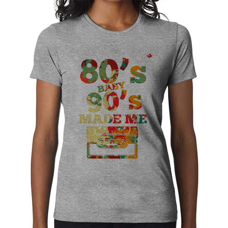 Baby Look 80's Baby 90's made me - Cinza