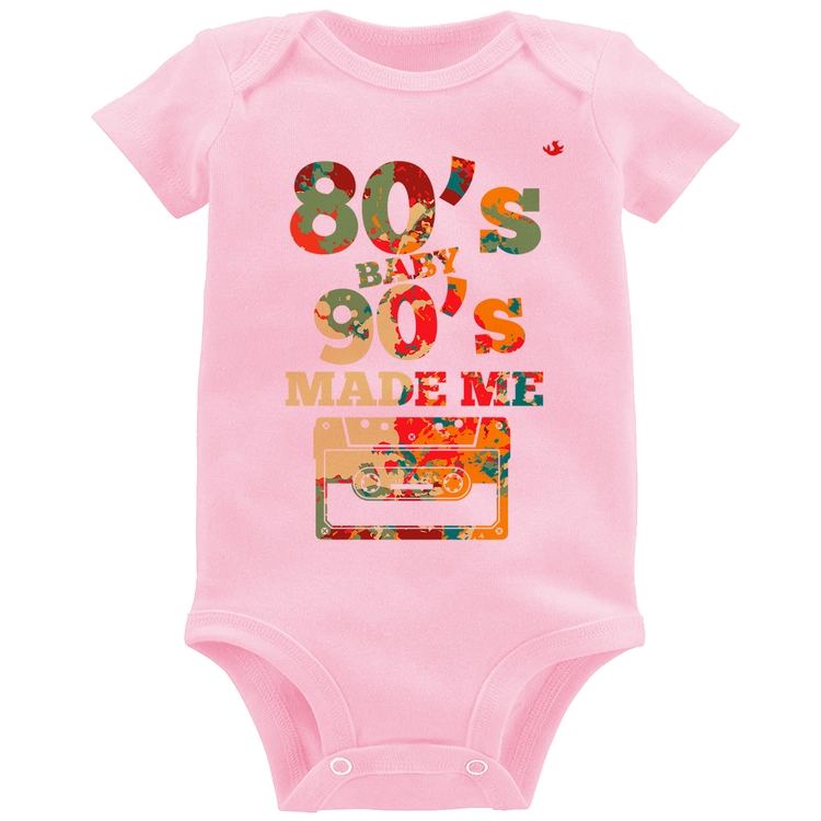 Body Bebê 80's Baby 90's made me - Rosa Bebê