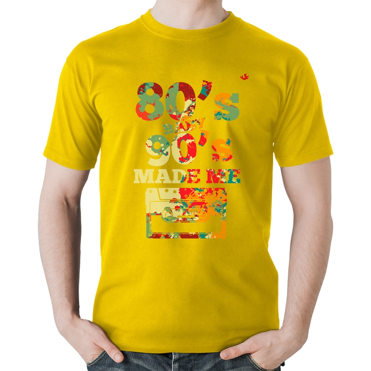 Camiseta Algodão 80's Baby 90's made me - Amarela