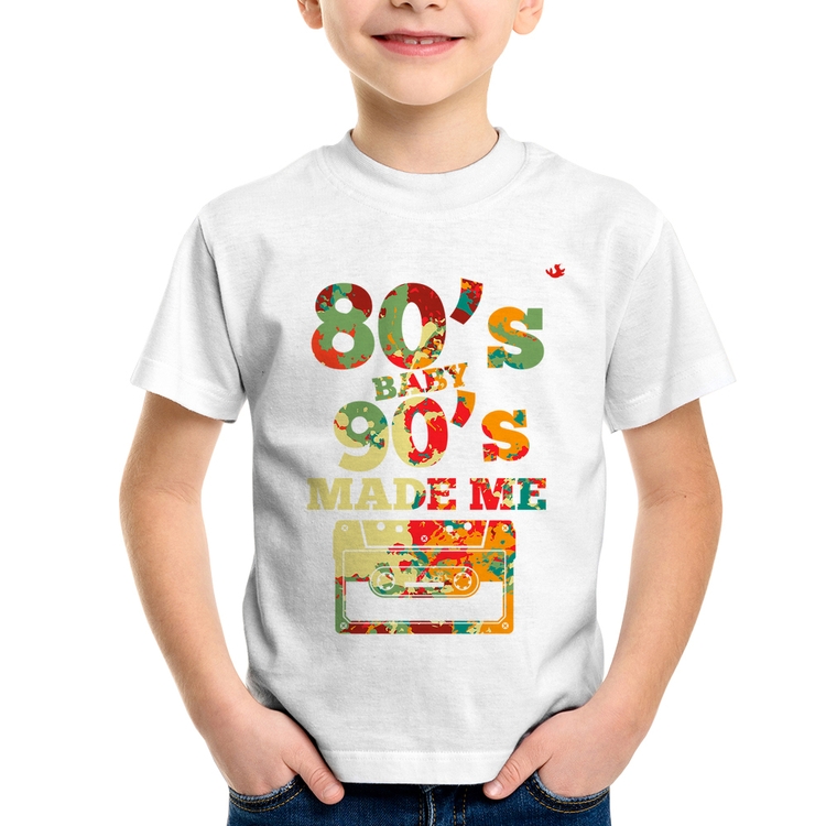 Camiseta Infantil 80's Baby 90's made me