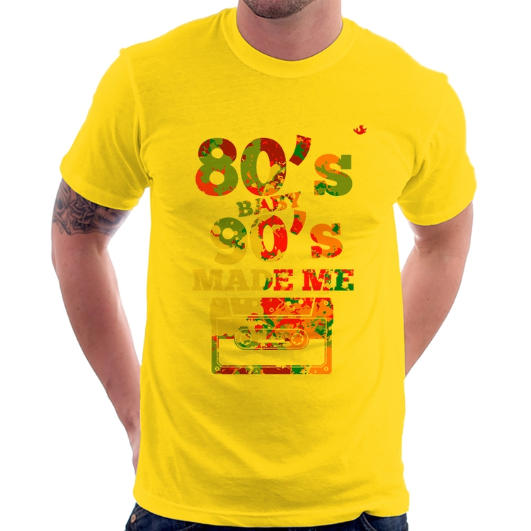Camiseta 80's Baby 90's made me - Amarela