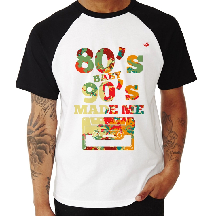 Camiseta Raglan 80's Baby 90's made me