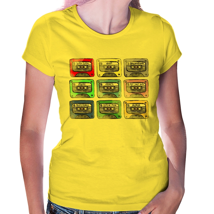 Baby Look 80's Cassette Tapes - Amarela