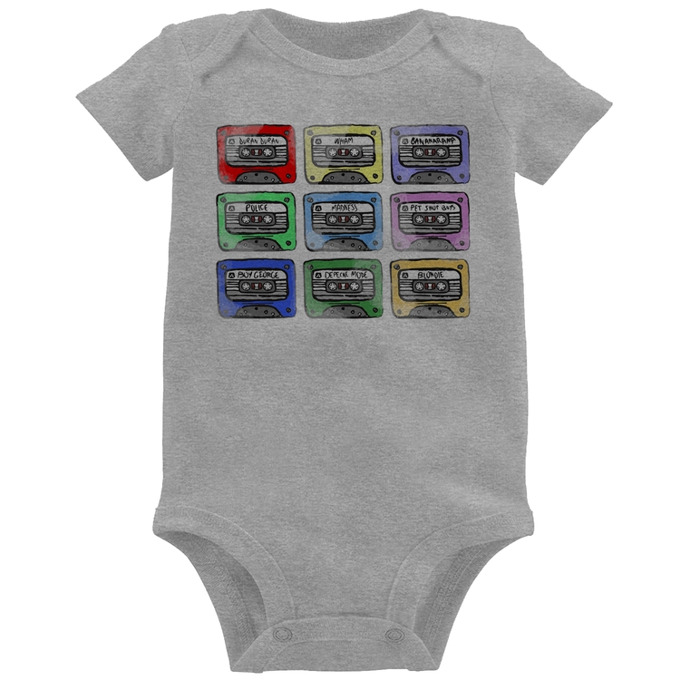 Body Bebê 80's Cassette Tapes - Cinza