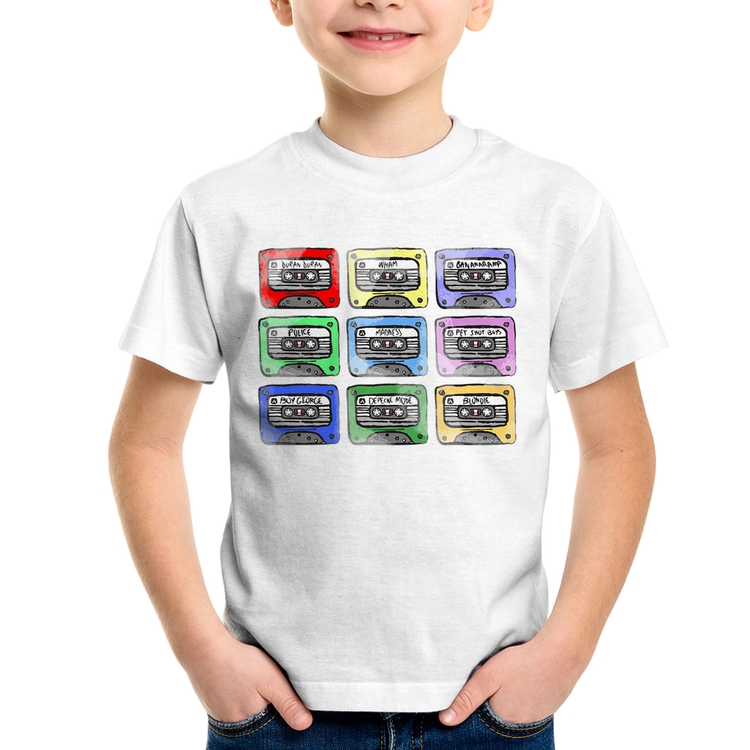 Camiseta Infantil 80's Cassette Tapes