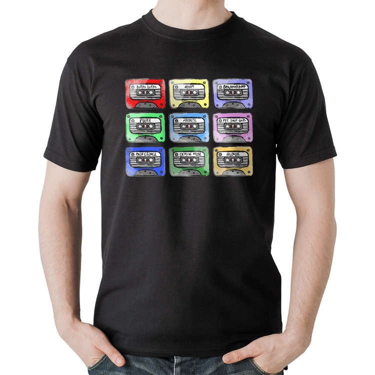 Camiseta Algodão 80's Cassette Tapes