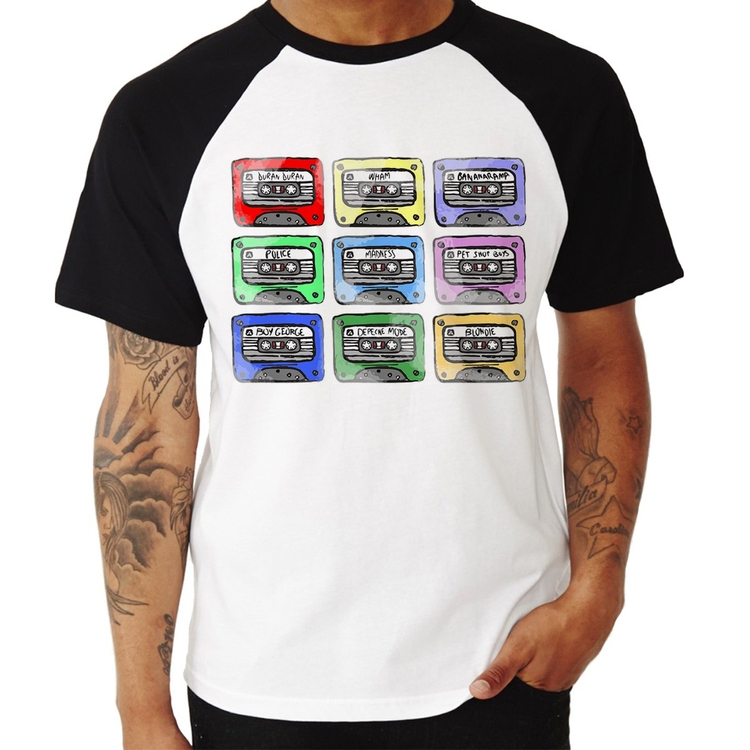 Camiseta Raglan 80's Cassette Tapes
