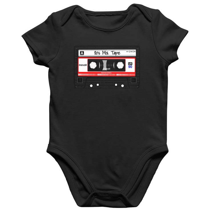 Body Bebê Algodão 80's Mix Tape