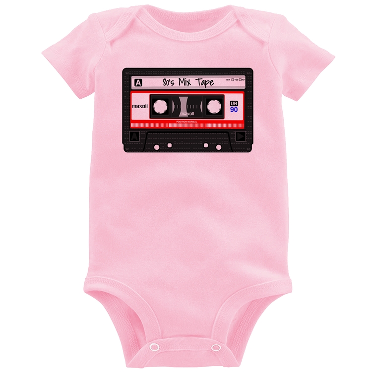 Body Bebê 80's Mix Tape - Rosa Bebê