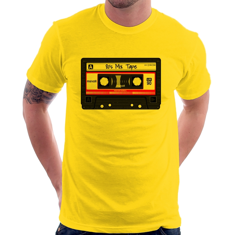 Camiseta 80's Mix Tape - Amarela