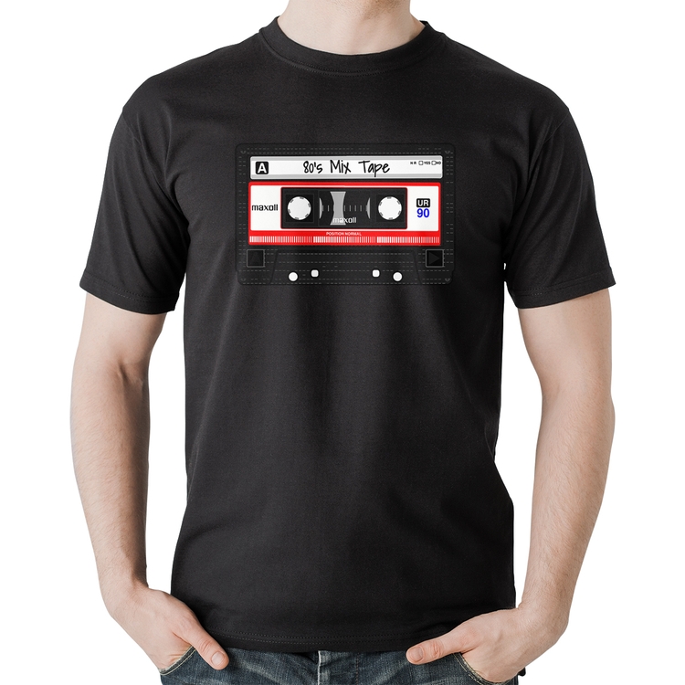 Camiseta Algodão 80's Mix Tape