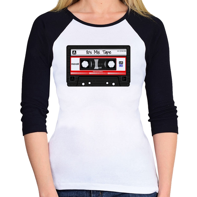 Baby Look Raglan 80's Mix Tape Manga 3/4