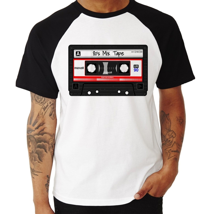 Camiseta Raglan 80's Mix Tape