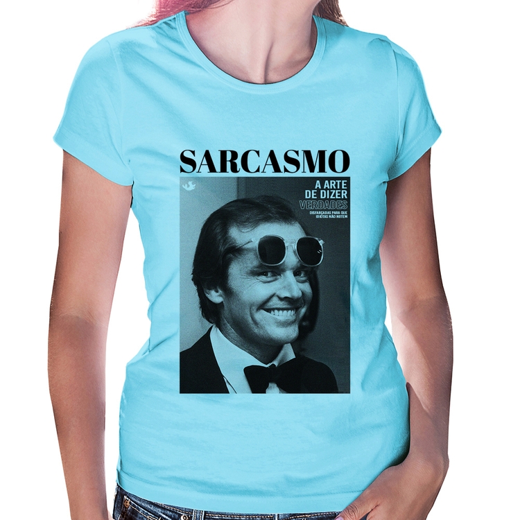 Baby Look A arte do sarcasmo - Azul Bebê