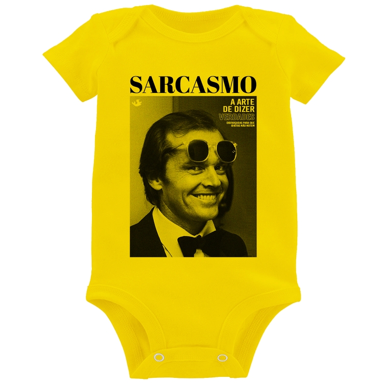 Body Bebê A arte do sarcasmo - Amarelo