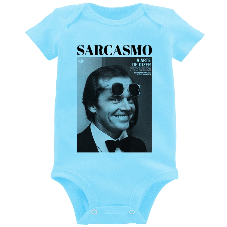 Body Bebê A arte do sarcasmo - Azul Bebê